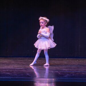 Child Angel costume Nutcracker dance performance Tutu